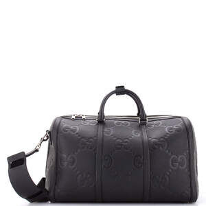Gucci Large Duffle Bag Jumbo GG Embossed Leather